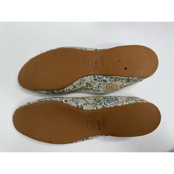 Daniel Green VTG 70’s VTG Embroidered Lamé Brocade Satin Slippers Floral Size 8 - Picture 5 of 5